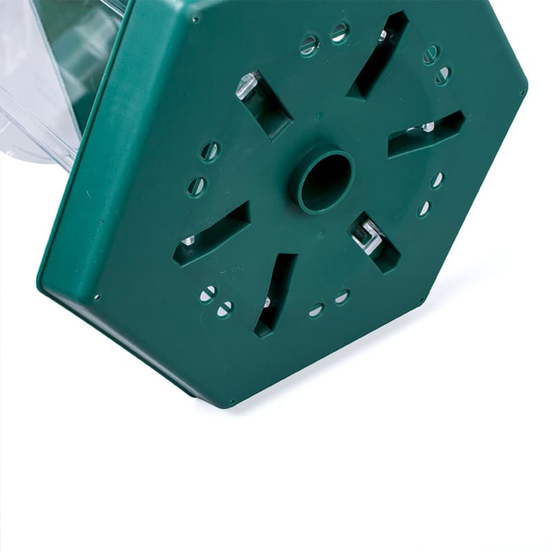 Caixa de vidro transparente acrílico gaiola alimentador de pássaros selvagens alimentador de pássaros de estimação rack pendurado alimentador de pássaros - imagem 4