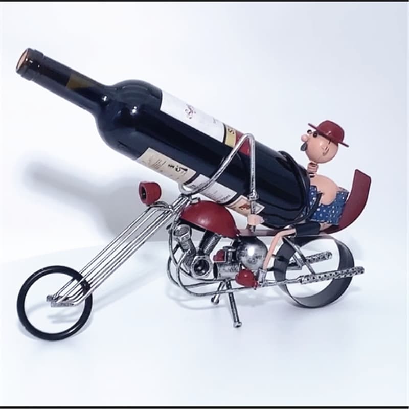 Rack de vinho de ferro rack de garrafa de vinho estilo motocicleta rack de armazenamento de garrafa de vinho fornecimento direto da fábrica - imagem 3