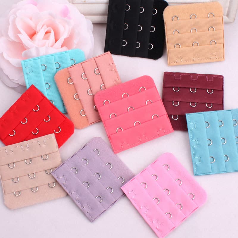 Gancho de ajuste de fivela intermediária de três fileiras, acessórios, espaçamento de 1.5cm, fivela de sutiã estendida, conexão traseira feminina, gancho de extensão de sutiã de 3 fileiras - imagem 5