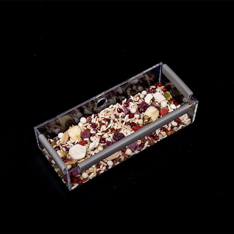 Alimentador de pássaros de plástico acrílico alimentador de pássaros selvagens pendurado ventosa alimentador artesanato - imagem 2
