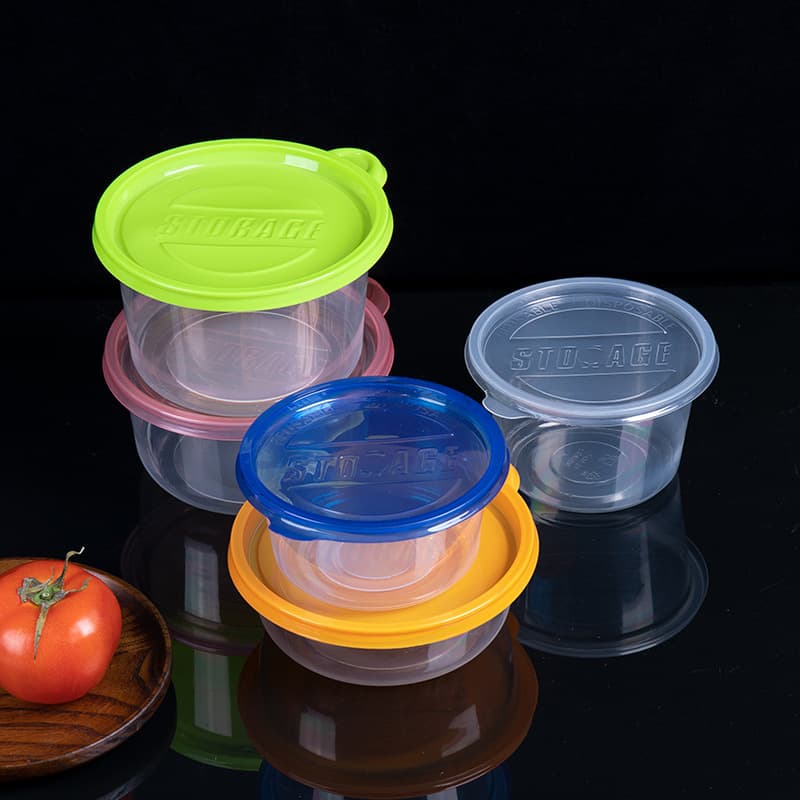 Caixa de embalagem redonda para pesca de frutas, lancheira descartável, tigela de sopa, bola de taro, grama assada, gelatina, sobremesa, comida, tigela de embalagem para viagem - imagem 4