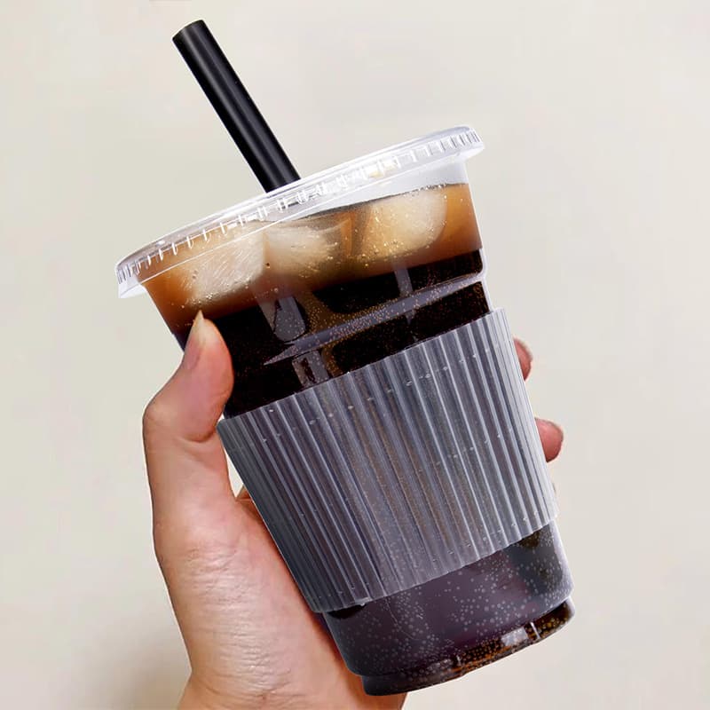 喇叭花 Xícara de chá de café de plástico descartável para sorvete - imagem 5