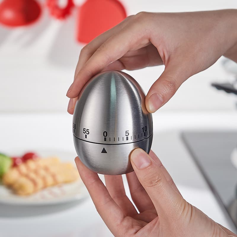 Temporizador mecânico de cozinha criativo, temporizador em forma de ovo, 60 minutos, temporizador de estudante, lembrete de cozimento - imagem 4