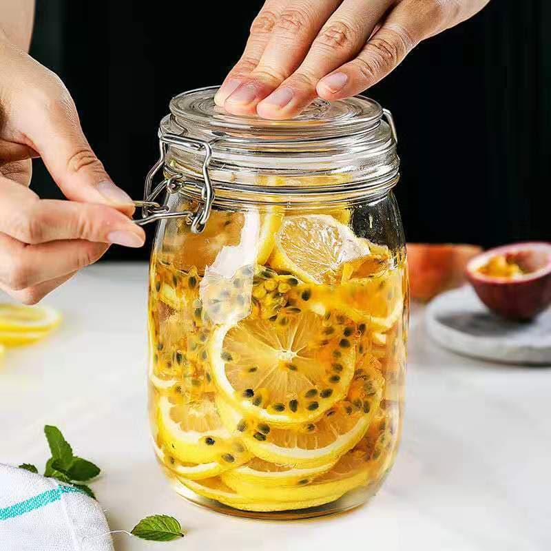 Novos frascos selados de vidro de encaixe, frascos de chá perfumados, frascos de picles, armazenamento transparente e frascos de varejo de armazenamento no atacado - imagem 4