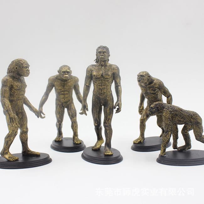 Material didático, história da origem e evolução humana, homem primitivo, modelo de plástico simulado de homem-macaco, fabricante pronto para venda - imagem 1