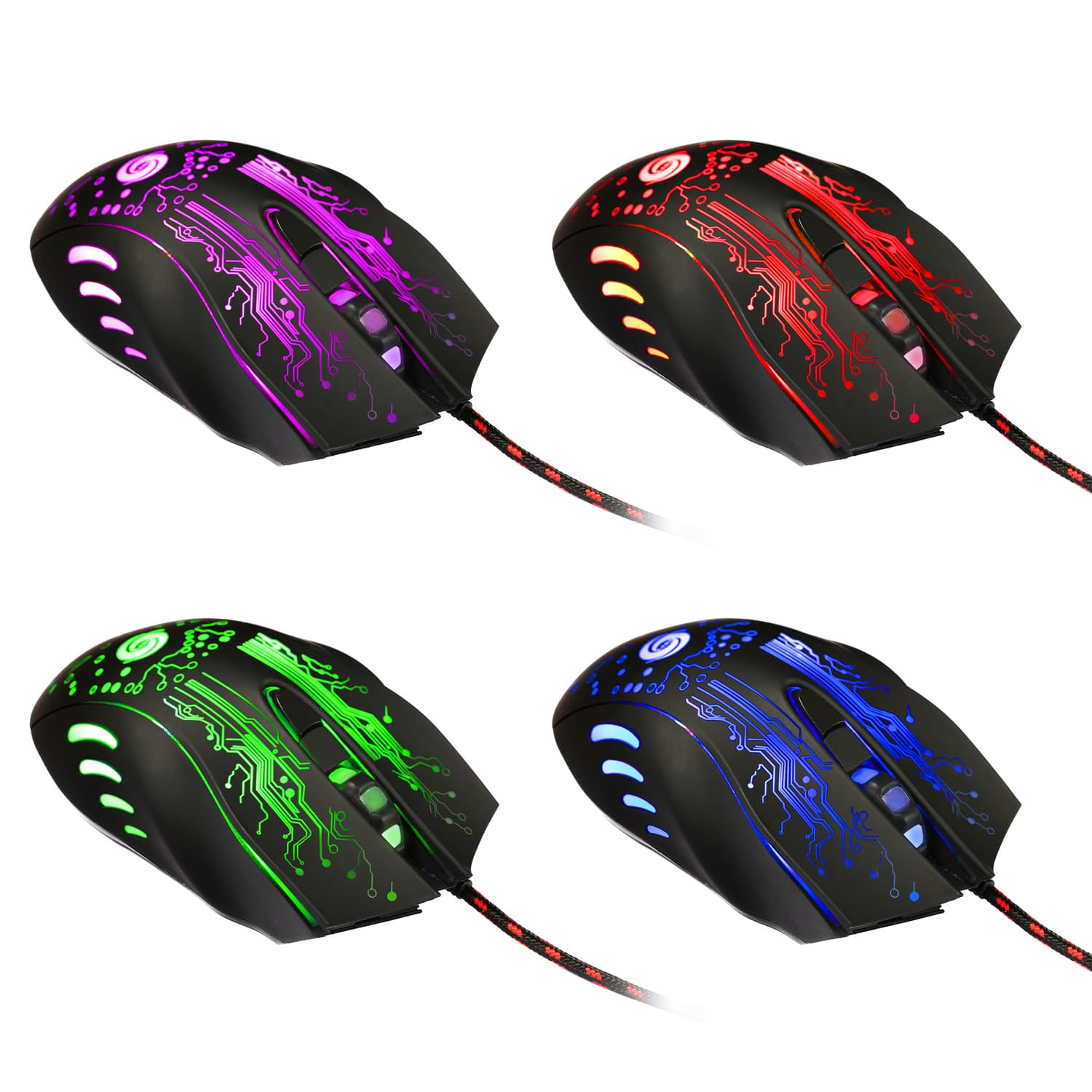 Mouse para jogos com fio de grau e-sports de 7200DPI, acessórios de computador, RGB colorido de escritório - adequado para Win11 - imagem 3