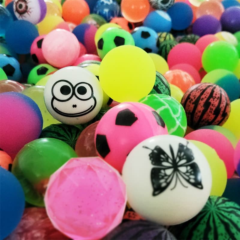 Bola saltitante de borracha mista, brinquedo para pular, 32, brinquedo cápsula - imagem 4