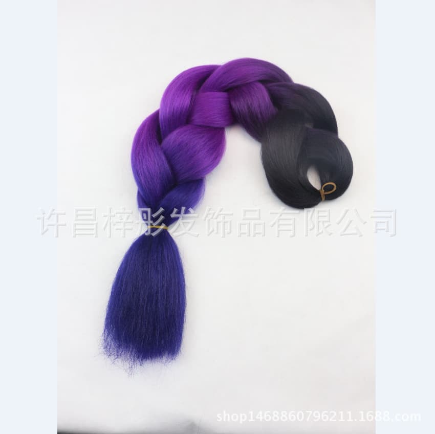 Grandes tranças soltas de cor gradiente, tranças grandes de fibra química, trança jumbo, peruca de dreadlocks africanos atacado - imagem 5