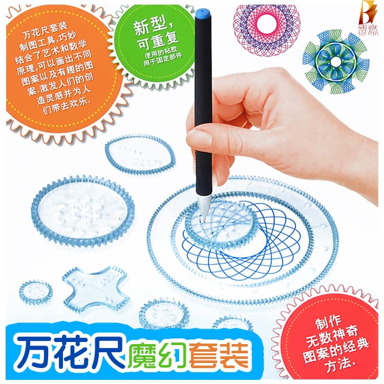 Conjunto de arte infantil mágica variável, pintura de modelo criativo para estudantes, papelaria universal - imagem 1