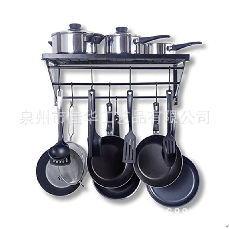 佳华 Rack de cozinha de ferro rack de armazenamento de cozinha rack de cozinha dobrável pendurado na parede rack de pote - imagem 4