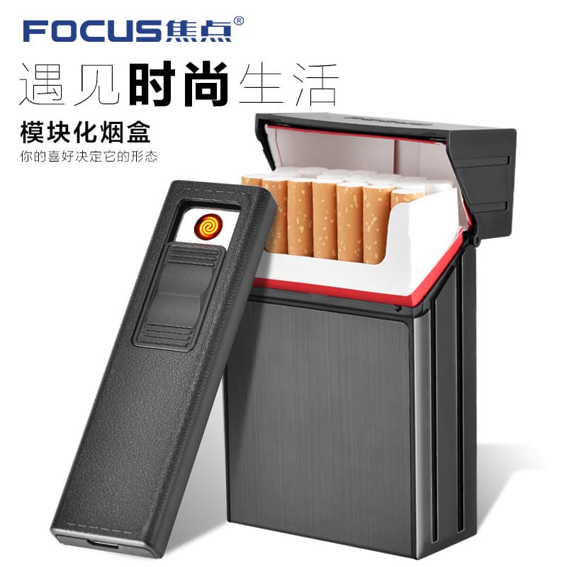 Carregamento de cigarreira, isqueiro removível masculino, 20 peças - imagem 5