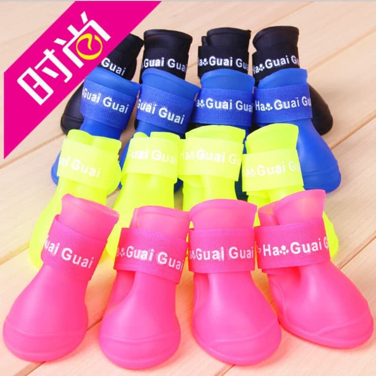Suprimentos para botas de chuva para cães de estimação, sapatos para animais de estimação, botas de chuva para animais de estimação, sapatos elegantes e fofos para cães, recomendados pela Amazon - imagem 3