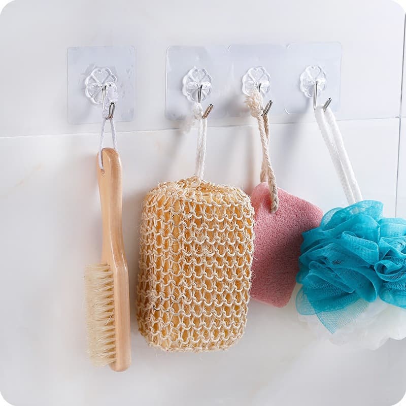 Gancho adesivo de porta transparente, gancho adesivo sem rastros para cozinha, parede, banheiro, gancho adesivo sem rastros - imagem 4