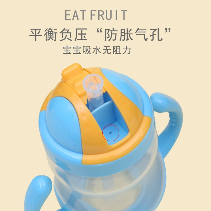 Alça de chifre, bule infantil com copo, copo para treinamento, 280 ml - imagem 5