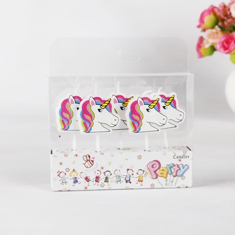 Ano do cavalo dos desenhos animados velas de aniversário bonito das crianças primeiro ano festa cozimento decoração criativa sem fumaça bolo velas atacado - imagem 3