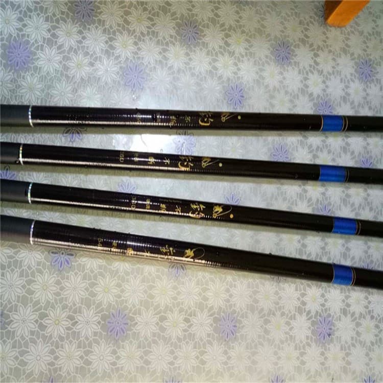 O fabricante produz novas varas de pesca, varas de pesca contínuas de fibra de vidro, varas de 3,6 metros, varas manuais de 4,5, varas de fluxo, varas de pesca de seção curta - imagem 5