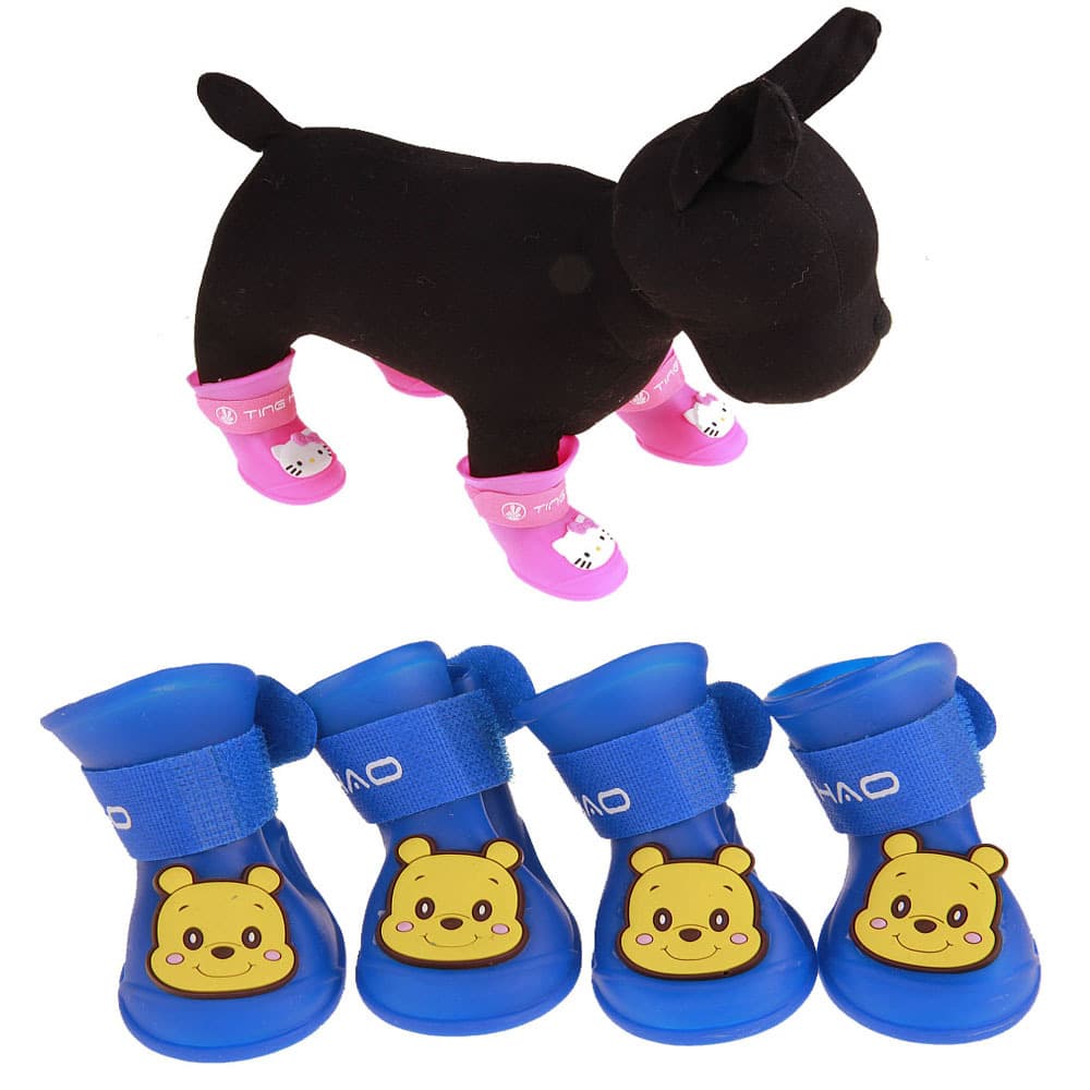 Suprimentos para botas de chuva para cães de estimação, sapatos para animais de estimação, botas de chuva para animais de estimação, sapatos elegantes e fofos para cães, recomendados pela Amazon - imagem 6
