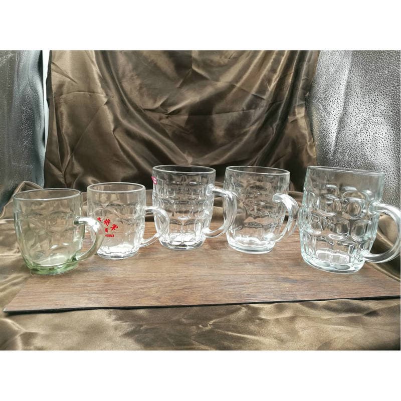 Caneca de cerveja de vidro transparente espessado com múltiplas capacidades, caneca de abacaxi com alça, lembrança, caneca publicitária para impressão, caneca de chope - imagem 4