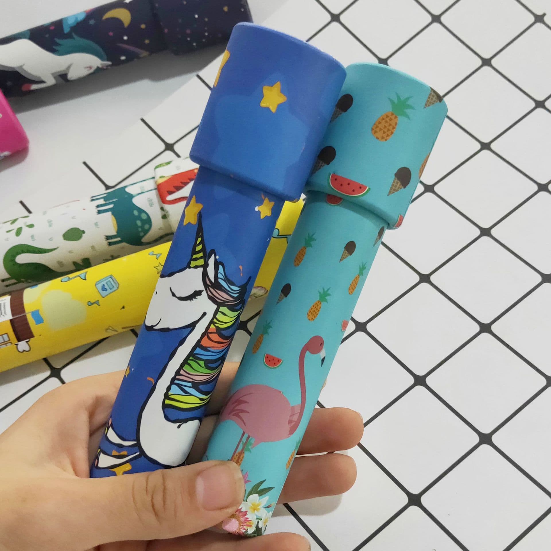 Caleidoscópio pequeno, brinquedo inteligente clássico para experimentos, educação infantil, ciência - imagem 3