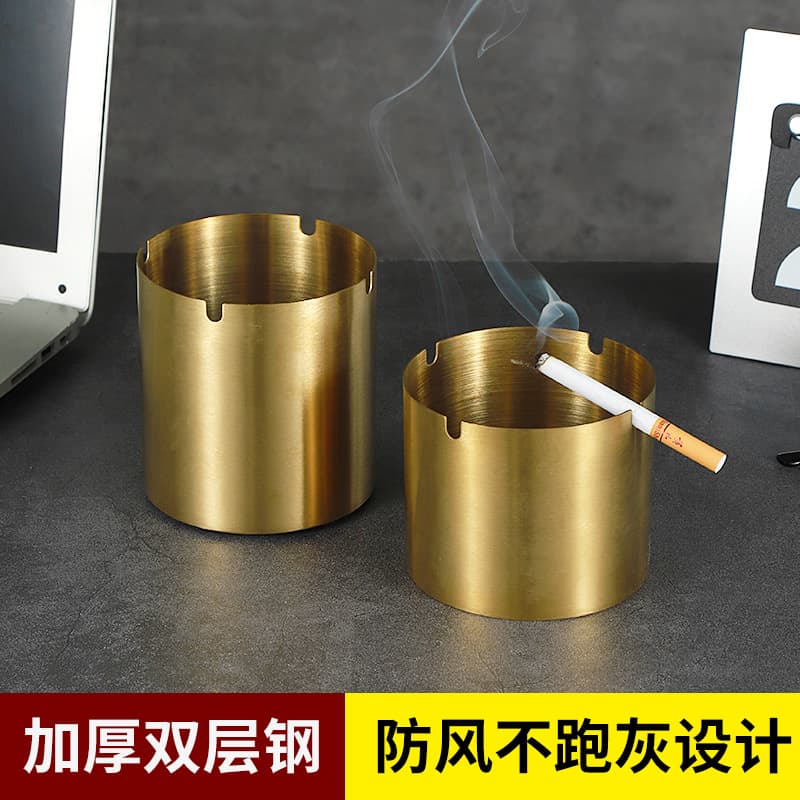 Cinzeiro de metal à prova de vento em aço inoxidável para hotel, proteção contra quedas - imagem 3