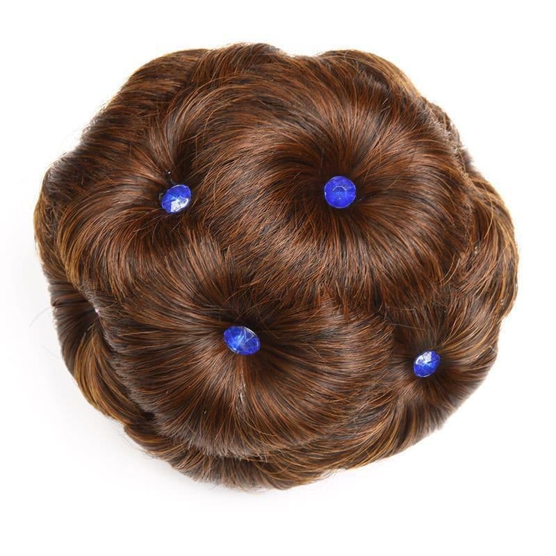Peruca de virilha feminina, bolsa de peruca de nove flores com prendedor, peruca de cabelo de noiva trançada feminina - imagem 29