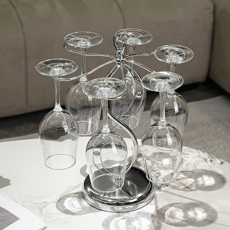 Copo de vinho, porta-copos, acessório para sala de estar, decorações, estilo leve e luxuoso, decoração de casa - imagem 3