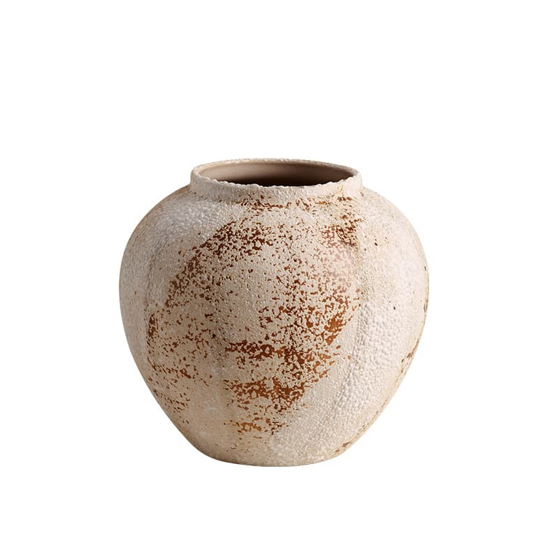 Jingdezhen vaso de cerâmica retrô novo estilo chinês pote de cerâmica estilo wabi-sabi vaso de arranjo de flores de alta qualidade enfeites de decoração de sala de estar - imagem 6