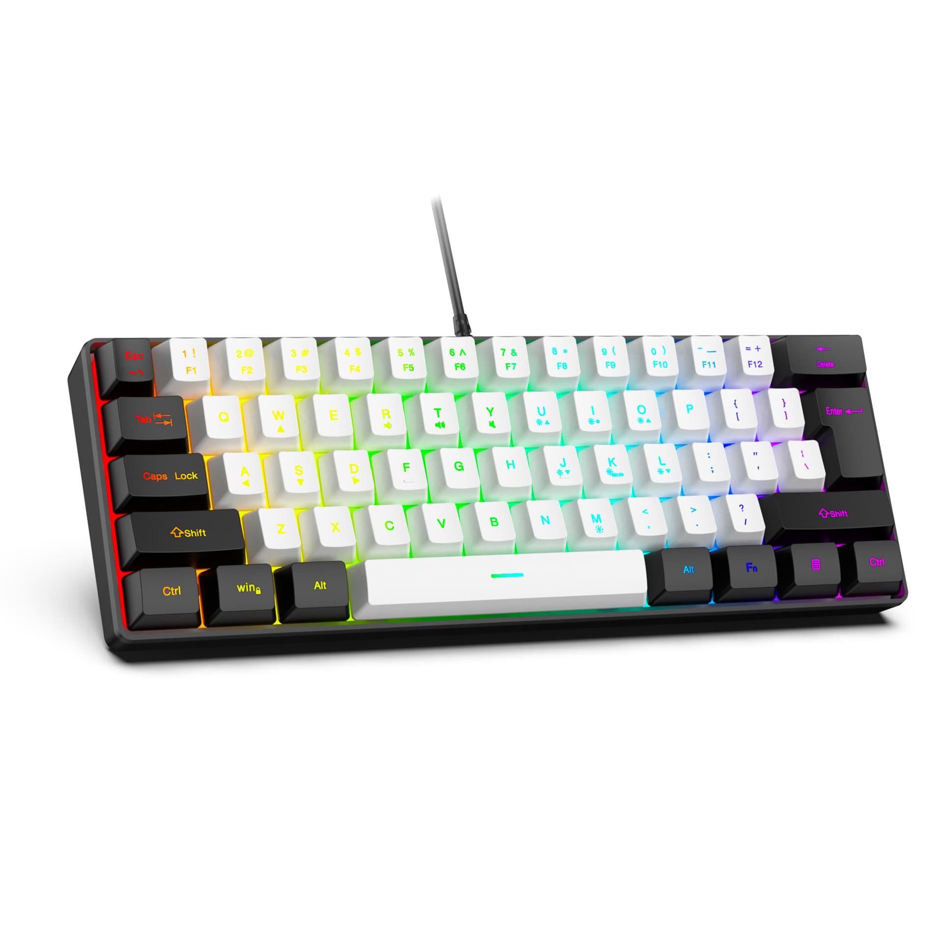 Teclado, mouse, conjunto, laptop branco mecânico - imagem 6