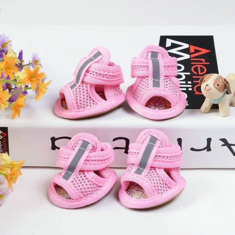 Sandálias para animais de estimação, solas de tendão, sapatos de malha respirável, cachorrinhos Teddy Bichon, fornecimento do fabricante antiderrapante de primavera e verão - imagem 4
