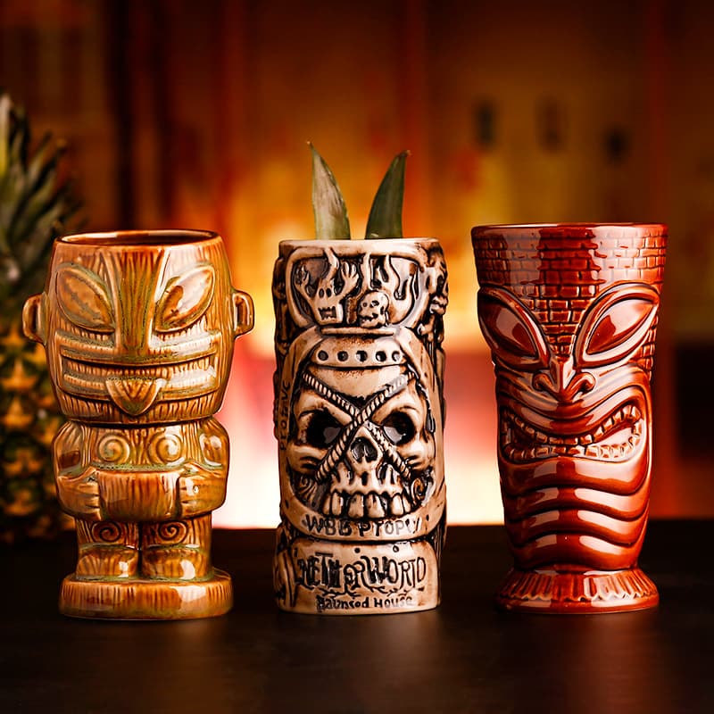 Copo tiki de cerâmica, copo tiki, coquetel, havaí, criativo, copo de vinho personalizado, copo totem, copo de martini - imagem 3