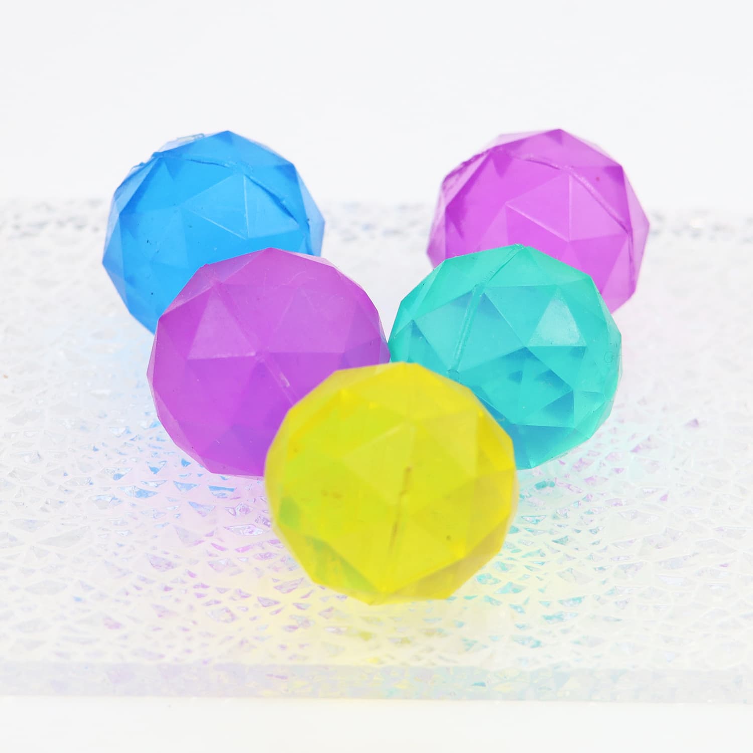 Bola saltitante de borracha sólida de diamante colorido bola saltitante de diamante colorido brinquedos infantis atacado durável - imagem 5