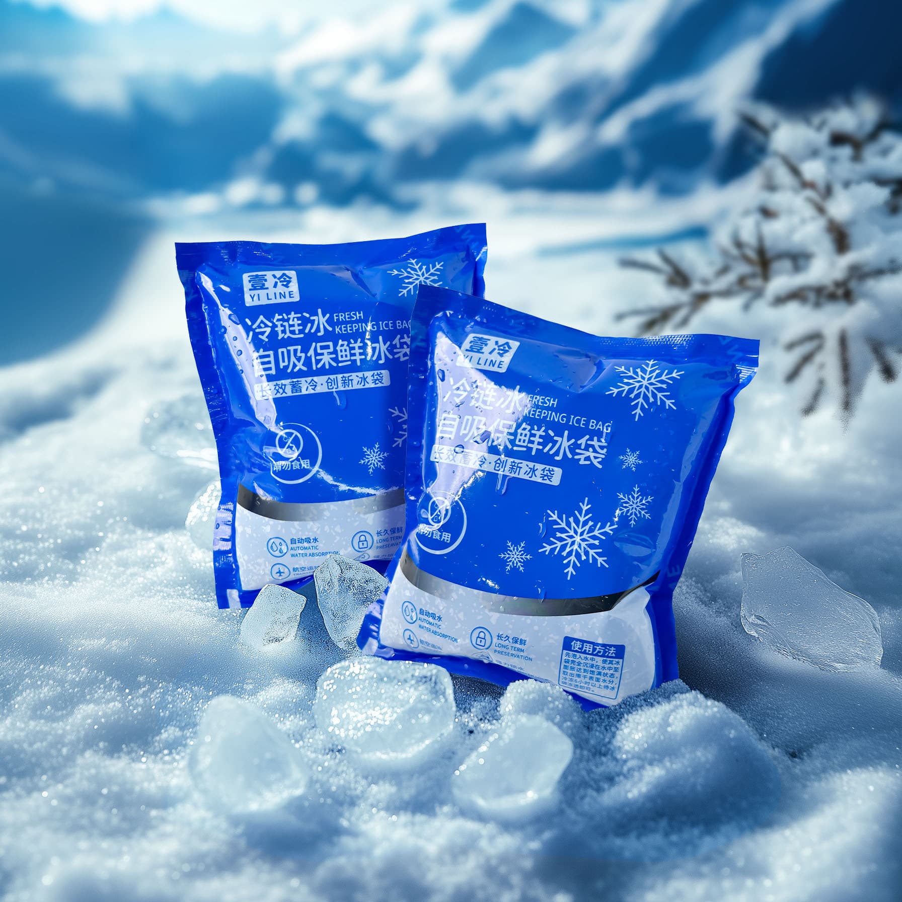 Saco de gelo sublimado multiuso de dupla face, absorvente de água - imagem 3