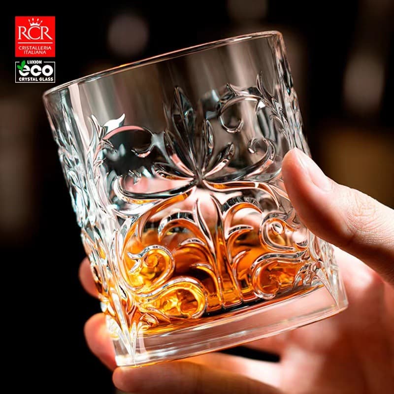 Importado da Itália, copo de coquetel RCR de boca larga, copo de vinho esculpido em cristal, copo alto de martini, escultura em totem - imagem 5