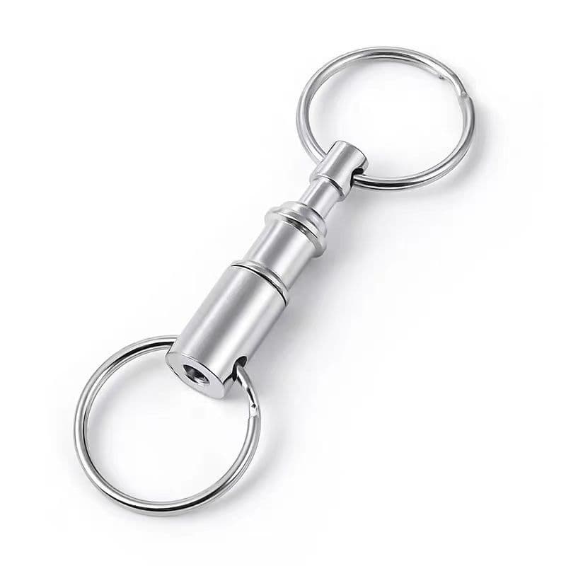 EDC chaveiro de liberação rápida destacável anel duplo chaveiro pendurado fivela mãe e filho chaveiro - imagem 5