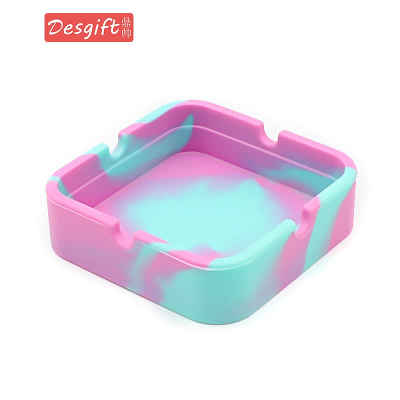 Transfronteiriço venda quente cinzeiro de silicone padrão camuflagem cor misturada caixa cinzeiro redondo internet café ktv logotipo impresso - imagem 26
