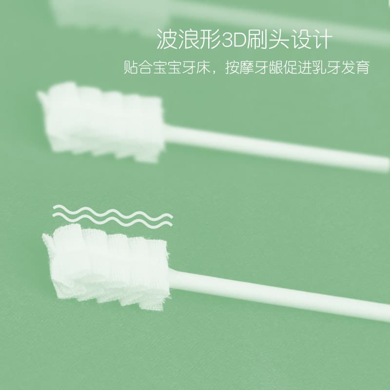 Cotonetes higiênicos orais infantis, escova de dentes de gaze para recém-nascidos para bebês - imagem 4
