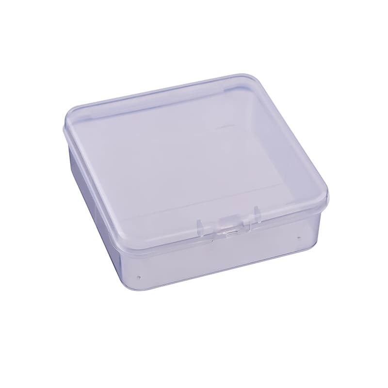 Acessório transparente, papelaria, caixa de armazenamento de plástico quadrada - imagem 6