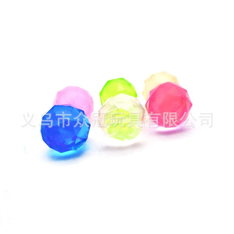 Bola saltitante de borracha sólida de diamante colorido bola saltitante de diamante colorido brinquedos infantis atacado durável - imagem 3