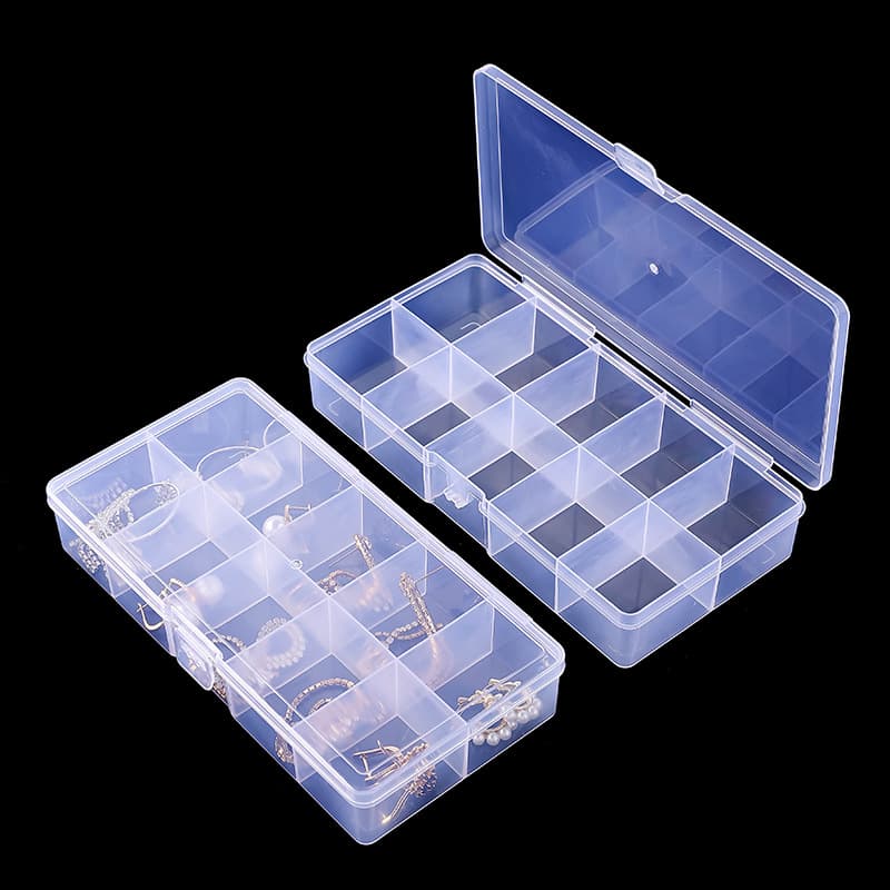 Acessório de plástico transparente, unhas postiças, caixa de armazenamento, recipiente, 10 células - imagem 5