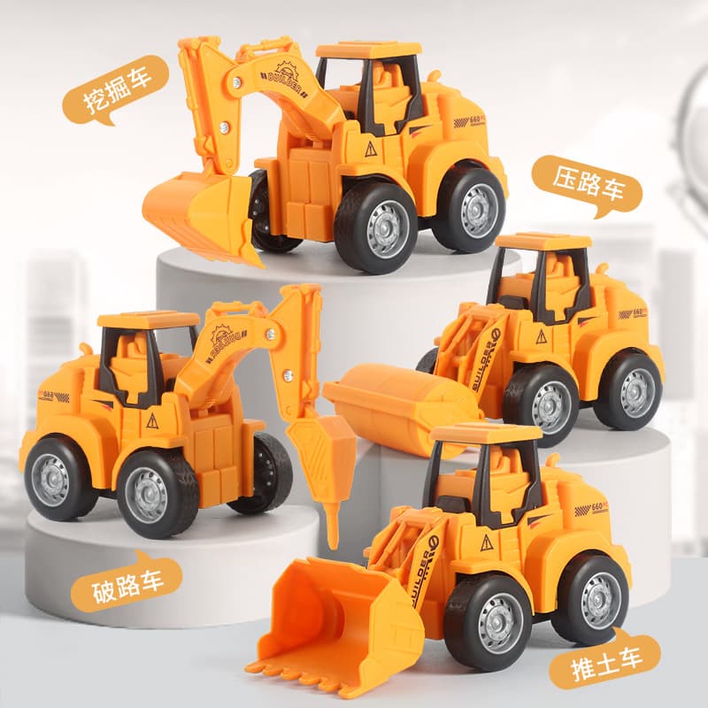 Guerreiro, carro de brinquedo, escavadeira para jardim de infância, presente de aniversário - imagem 4