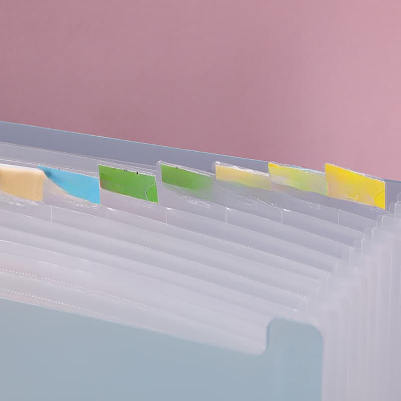 Pasta multicamadas, órgão espaçoso, saco plástico de armazenamento, papelaria para pastas, 13 células - imagem 5