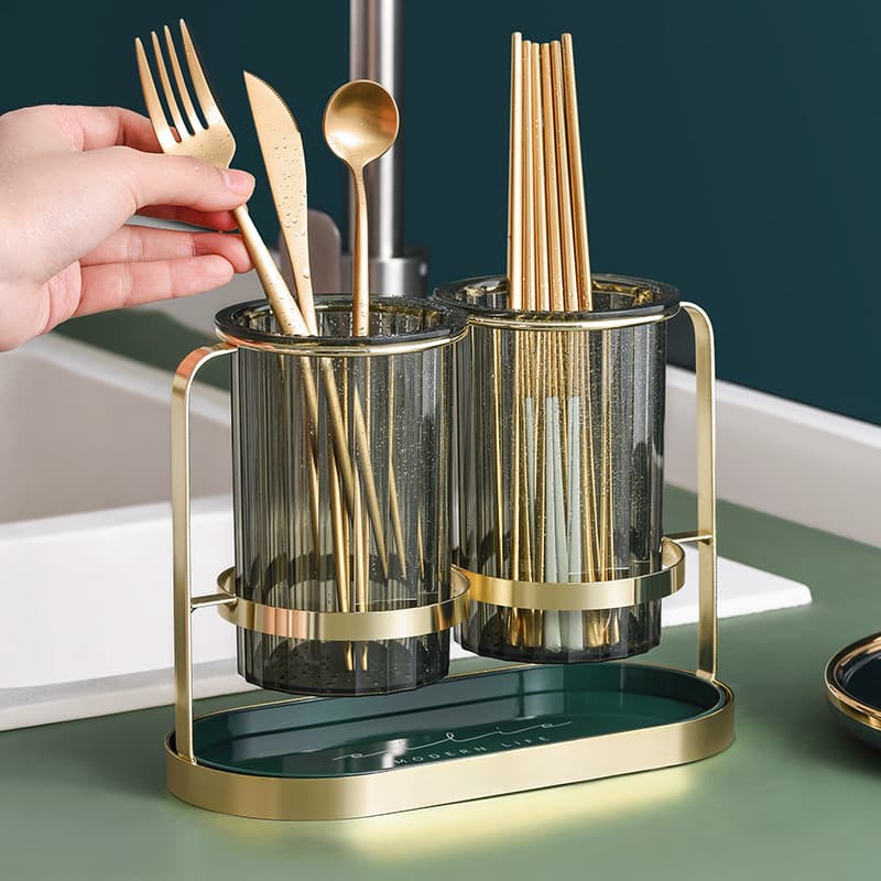 Gerenciamento de perdas) Caixa de armazenamento de pauzinhos de cozinha, cesta de gaiola de pauzinhos, rack de armazenamento de bancada montado na parede, dreno doméstico - imagem 3