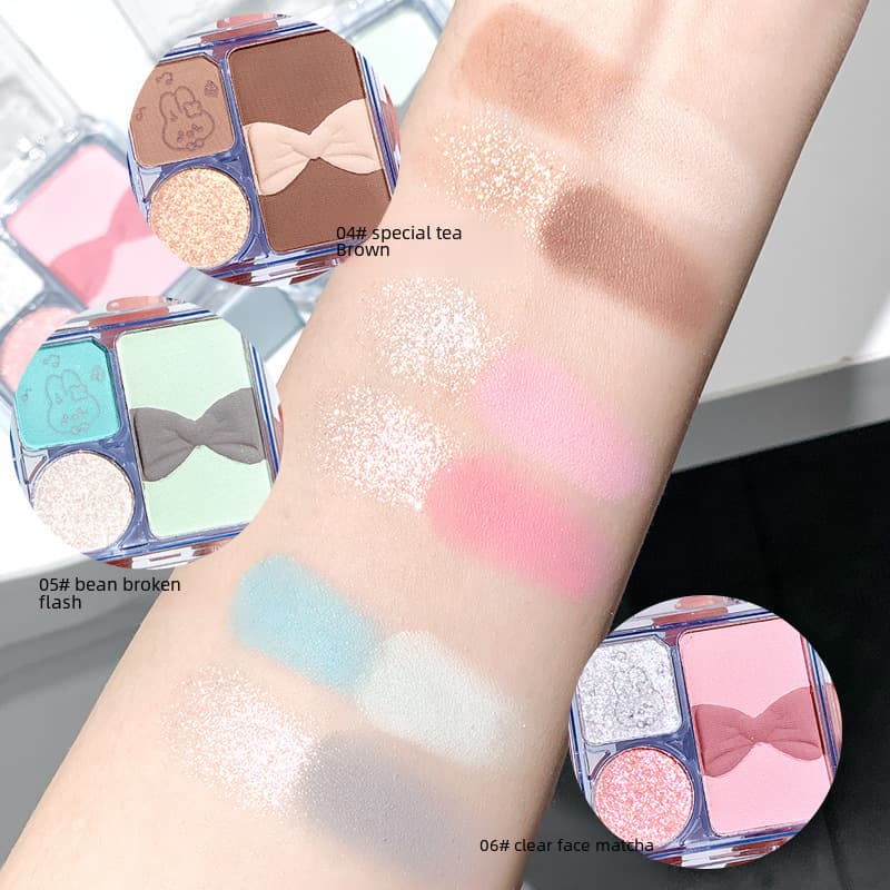 Primer de maquiagem, paleta de sombras foscas, quatro cores, para iniciantes, para todos os dias, tons terrosos - imagem 3