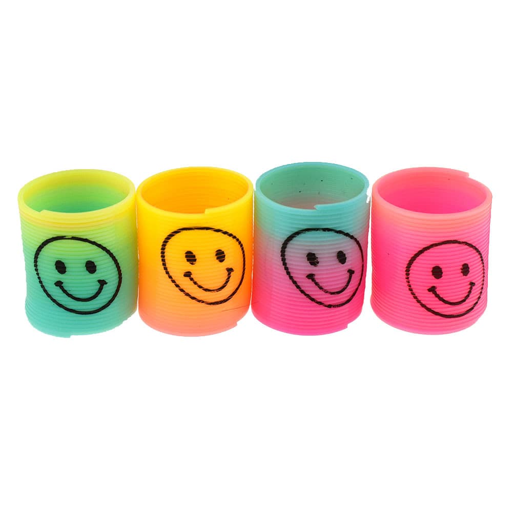 (Comércio internacional), pequeno Slinky colorido para rosto, anel elástico, brinquedo, presente de aniversário - imagem 6
