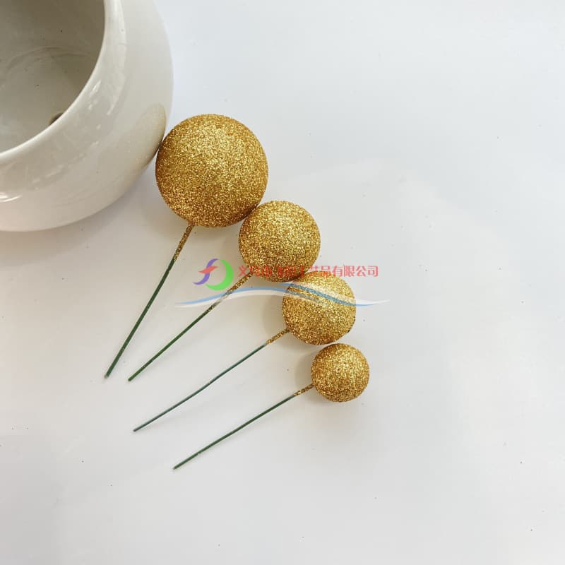 Internet celebridade ouro glitter bolo decoração bola de ouro bola de prata bola colorida ornamento plug-in festa de aniversário mesa de sobremesa 10 peças - imagem 3