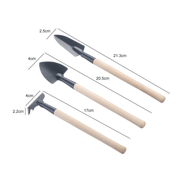 Conjunto de mini ferramentas de jardinagem de três peças Ferramenta de jardim de jardinagem Conjunto de três peças Suculenta pequena pá/ancinho/pá ferramenta de plantio de flores - imagem 6