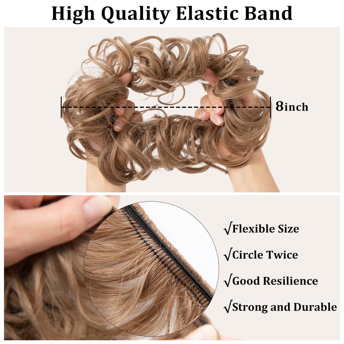 (Comércio internacional), peruca, corda de cabelo encaracolado, acessório de cabelo fosco, adiciona volume - imagem 5