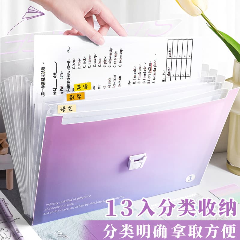 Órgão portátil, pasta multicamadas para estudantes, bolsa de armazenamento espaçosa para pastas - imagem 3