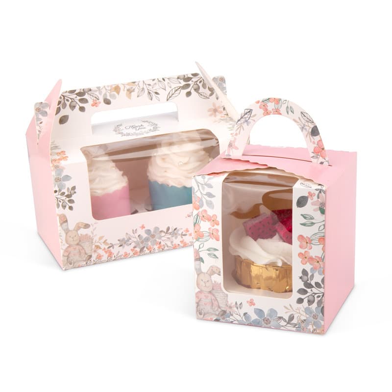 Copo de papel fofo rosa portátil, caixa de bolo, pudim, garrafa, caixa de transporte, mousse, muffin, cozimento, caixa de embalagem - imagem 6