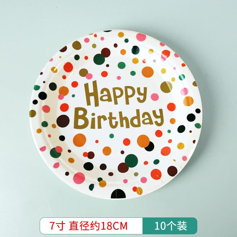Placa de papel descartável extra grossa biodegradável, utensílios de mesa para bolo, aniversário, chá da tarde, prato de bolo - imagem 2